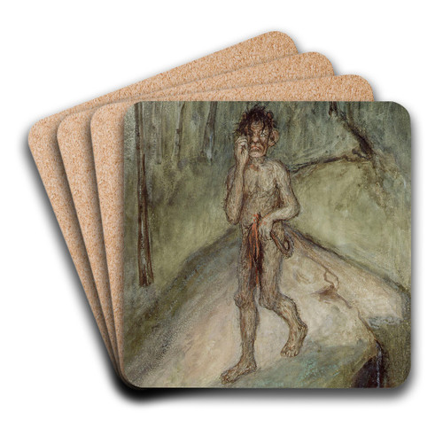 Creature by Hugo Simberg Art Drink Coaster set