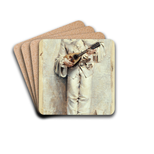 Pierrot by Lon Franois Comerre Drink Coasters - set of 4