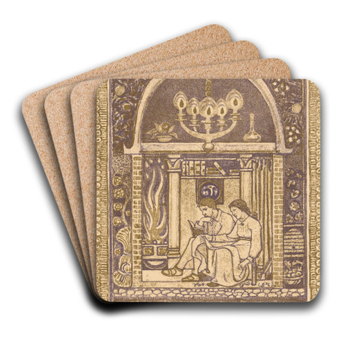 Omslagontwerp voor; Catalogus van de Ideal Home Exhibition, 1912 by Richard Nicolas Roland Holst Art Drink Coaster set Omslagontwerp voor; Catalogus van de Ideal Home Exhibition, 1912 by Richard Nicolas Roland Holst Art Drink Coaster set