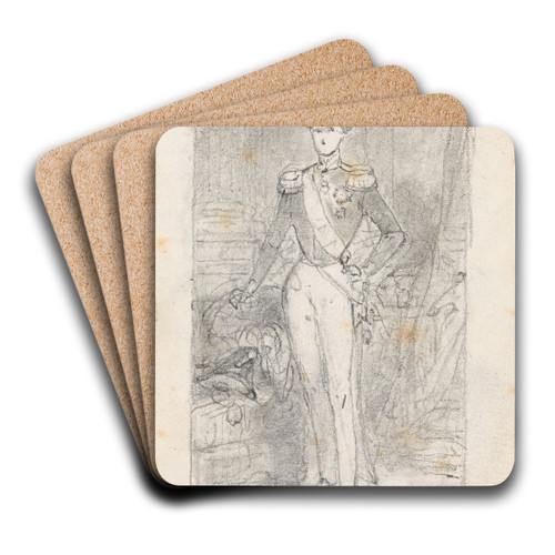 Portrait of a Man by Nicaise De Keyser Art Drink Coaster set