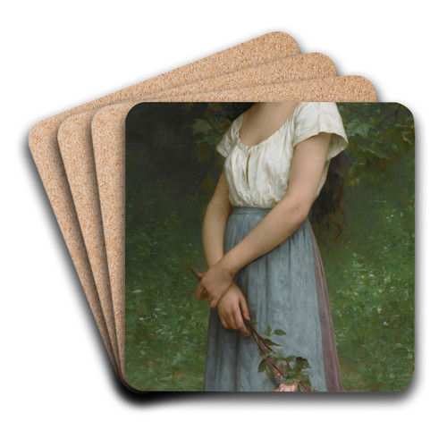The rose by Jules-Cyrille Cav Art Drink Coaster set