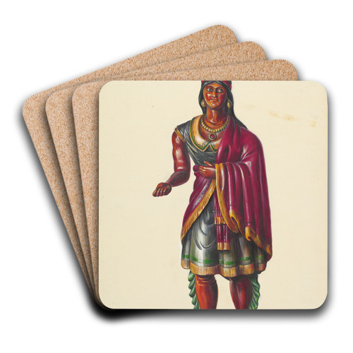 Cigar Store Indian by Walter Hochstrasser Art Drink Coaster set