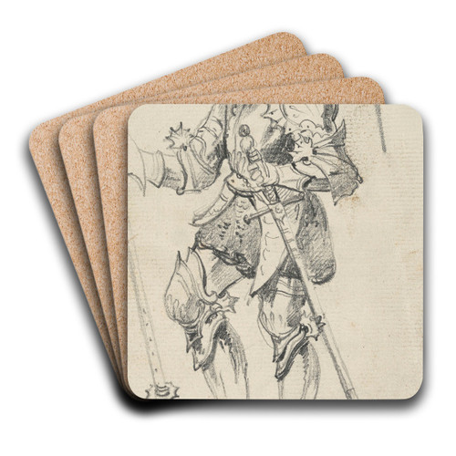 Man in Armour by Nicaise De Keyser Art Drink Coaster set