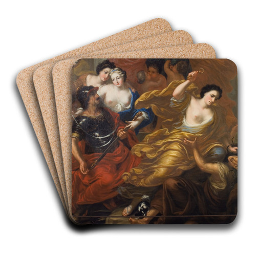 Allegory of the union of King Charles XI and Queen Ulrika Eleonora by David Klcker Ehrenstrahl Art Drink Coaster set