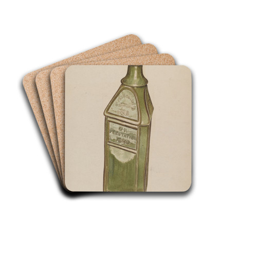 Whiskey Bottle by Gerald Scalise Drink Coasters - set of 4 Whiskey Bottle by Gerald Scalise Drink Coasters - set of 4