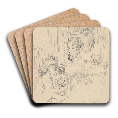 Madame Hessel in anInterior by douard Vuillard Art Drink Coaster set