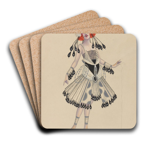 Dancer-Principal-Woman by Will R. Barnes Art Drink Coaster set Dancer-Principal-Woman by Will R. Barnes Art Drink Coaster set