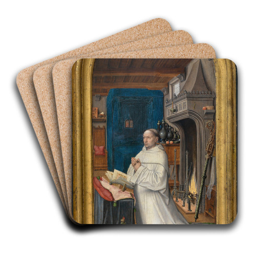 Christiaan de Hondt, Abbot at Ten Duinen by Master of 1499 Art Drink Coaster set