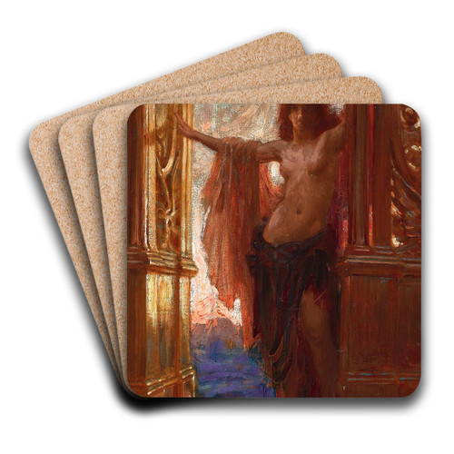 The Gates Of Dawn by Herbert James Draper Art Drink Coaster set The Gates Of Dawn by Herbert James Draper Art Drink Coaster set