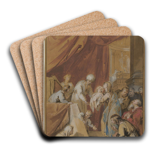 De Opdracht in de tempel by Jacob de Wit Art Drink Coaster set