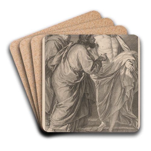 The Incredulity of Saint Thomas by Giovanni Bottani Art Drink Coaster set