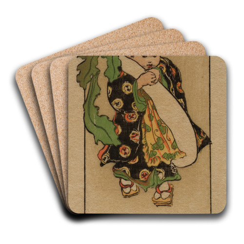 The Daikon and the Baby by Helen Hyde Art Drink Coaster set