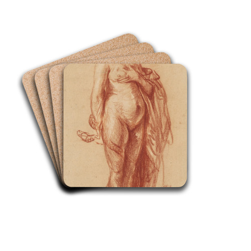 Nude Woman with a Snake by Rembrandt van Rijn Drink Coasters - set of 4