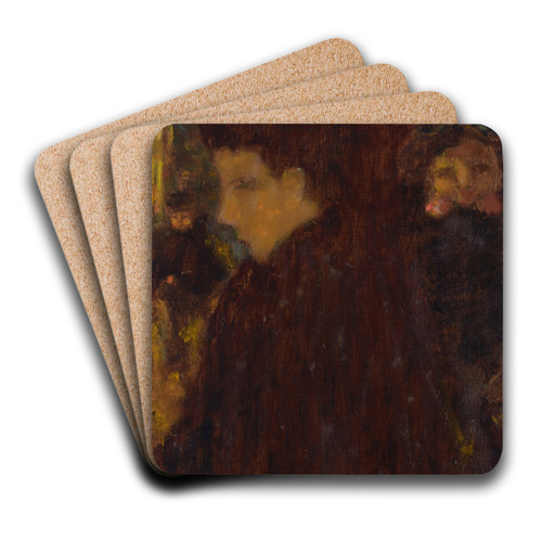 Femme  l'aigrette by Pierre Bonnard Art Drink Coaster set