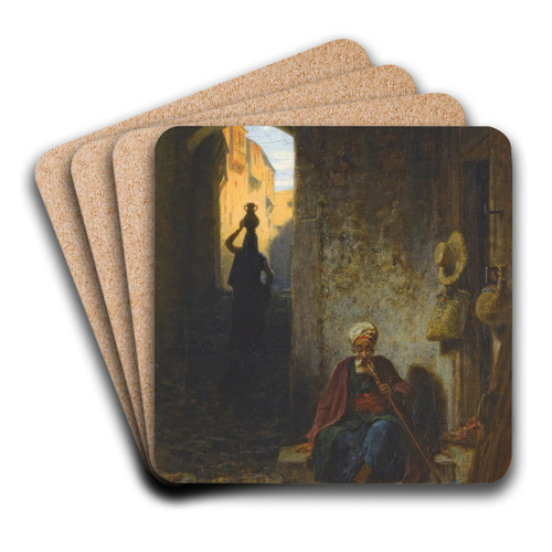 Out Of The Orient by Carl Spitzweg Art Drink Coaster set