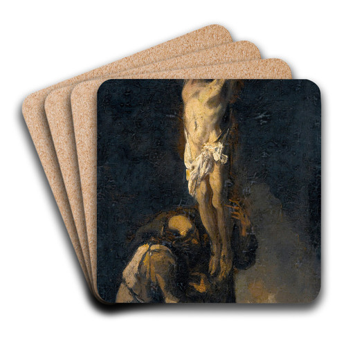 The Crucifixion by Alessandro Magnasco Art Drink Coaster set
