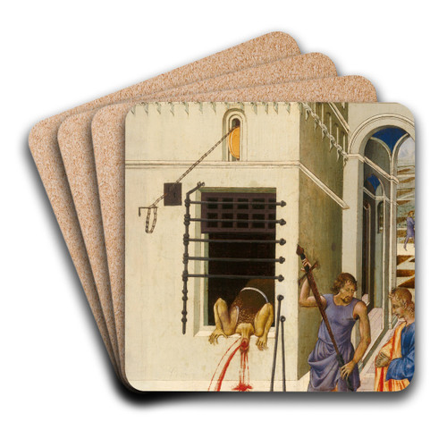 The Beheading of Saint John the Baptist by Giovanni di Paolo Art Drink Coaster set