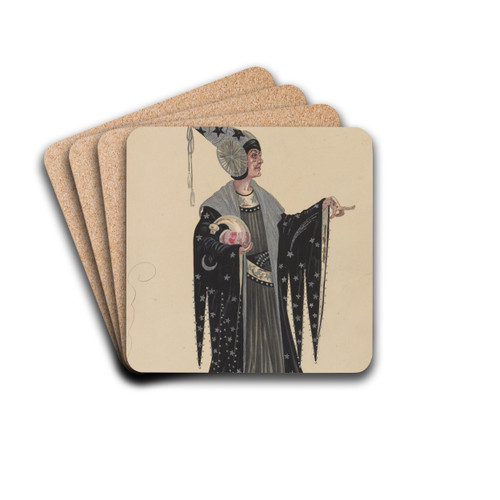Astrologer-Man by Will R. Barnes Drink Coasters - set of 4 Astrologer-Man by Will R. Barnes Drink Coasters - set of 4