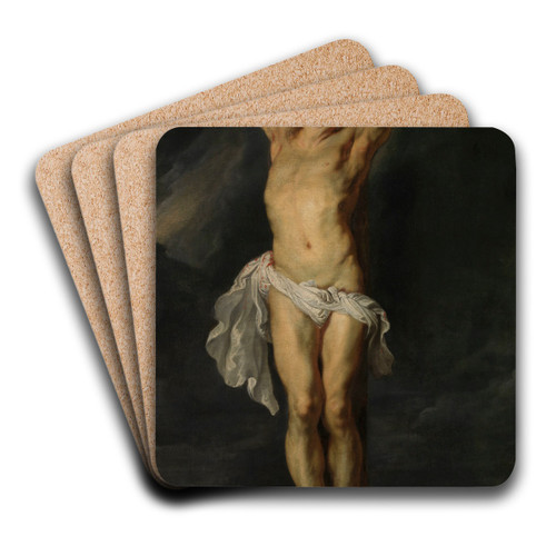 Christ on the Cross by Peter Paul Rubens Art Drink Coaster set