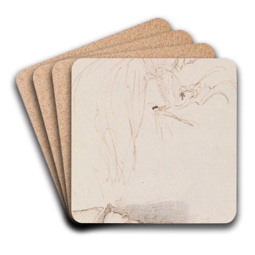 Studies of Woman and Greyhound by Sir George Hayter Art Drink Coaster set Studies of Woman and Greyhound by Sir George Hayter Art Drink Coaster set