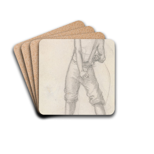 Study of a Youth by Sir John Everett Millais Drink Coasters - set of 4 Study of a Youth by Sir John Everett Millais Drink Coasters - set of 4