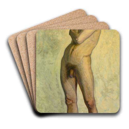 Nude Male by Eugne Jansson Art Drink Coaster set