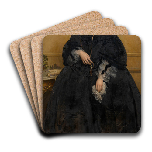 Madame Henri Leys-Van Haren by Joseph Lies Art Drink Coaster set