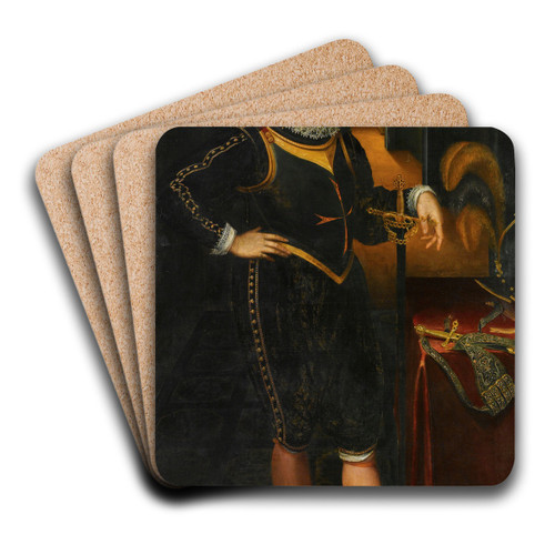 Ritratto Di Gentiluomo In Arme by Lavinia Fontana Art Drink Coaster set