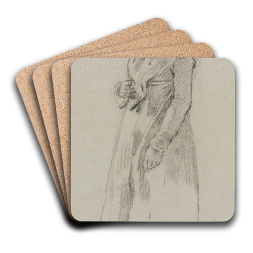 Figure of a Woman by Michel-Martin Drolling Art Drink Coaster set