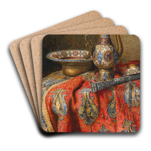 Stillleben Mit Orientalischen Antiquitten by Max Schdl Art Drink Coaster set Stillleben Mit Orientalischen Antiquitten by Max Schdl Art Drink Coaster set