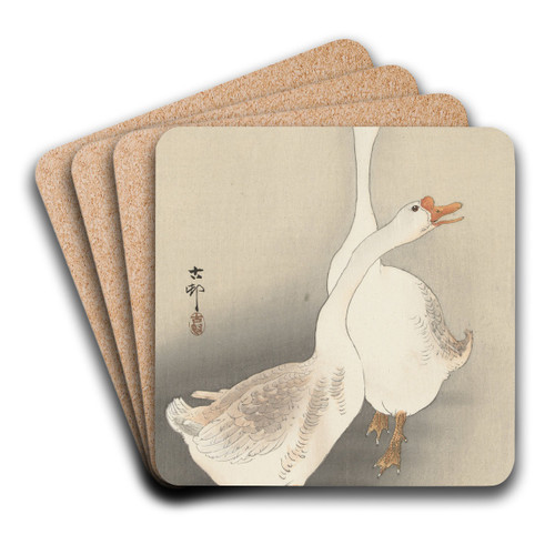 Two geese. by Ohara Koson Art Drink Coaster set