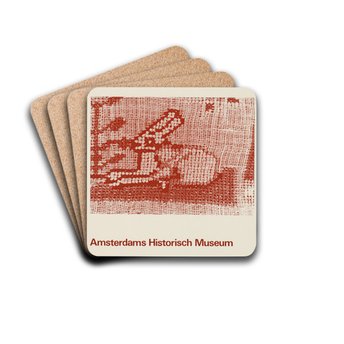 Merk- en stoplappen by Jolijn van de Wouw Drink Coasters - set of 4