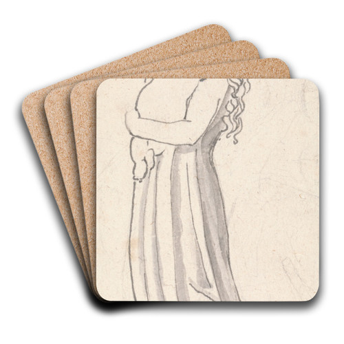 Woman Carrying a Child in Her Arms by John Flaxman Art Drink Coaster set