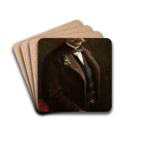 Portrait of Jakub Barcz by Leon Wyczkowski Drink Coasters - set of 4