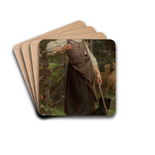 The shepherdess by mile Munier Drink Coasters - set of 4