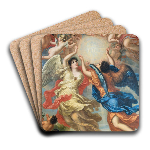 Allegory of the marriage of King Charles XI and Queen Ulrika Eleonora by David Klcker Ehrenstrahl Art Drink Coaster set