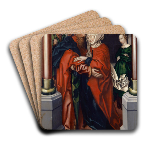 Joachim and Anne at the Golden Gate by Hans Fries Art Drink Coaster set