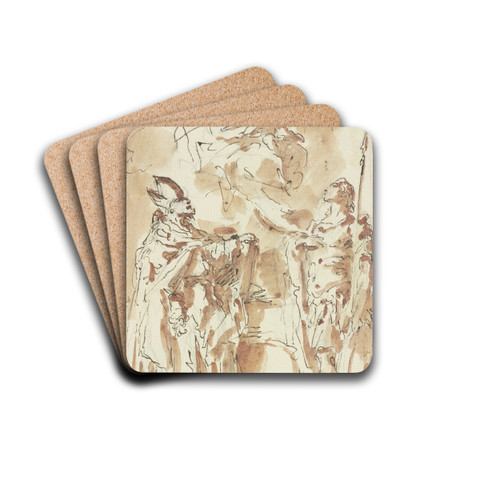 Madonna mit dem Heiligen Spiridon und Demetrius by Gaspare Diziani Drink Coasters - set of 4