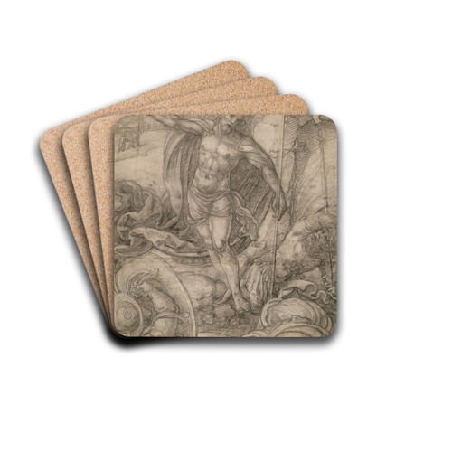 The Resurrection ofChrist by Bernard van Orley Drink Coasters - set of 4