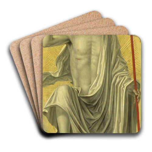 Christ Risen from the Tomb by Ambrogio Bergognone Art Drink Coaster set