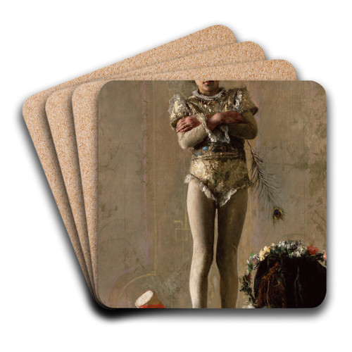 Il Saltimbanco by Antonio Mancini Art Drink Coaster set
