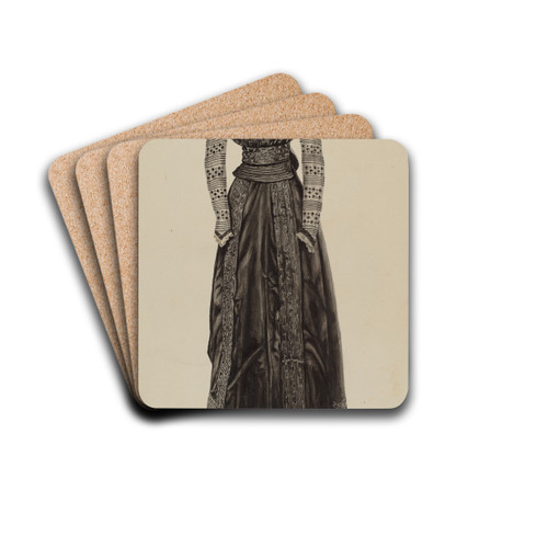 Street Dress by Lucien Verbeke Drink Coasters - set of 4