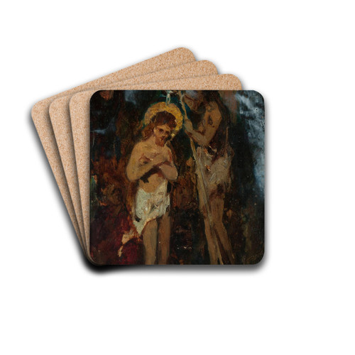 Baptism of Christ by Pantaleon Szyndler Drink Coasters - set of 4 Baptism of Christ by Pantaleon Szyndler Drink Coasters - set of 4
