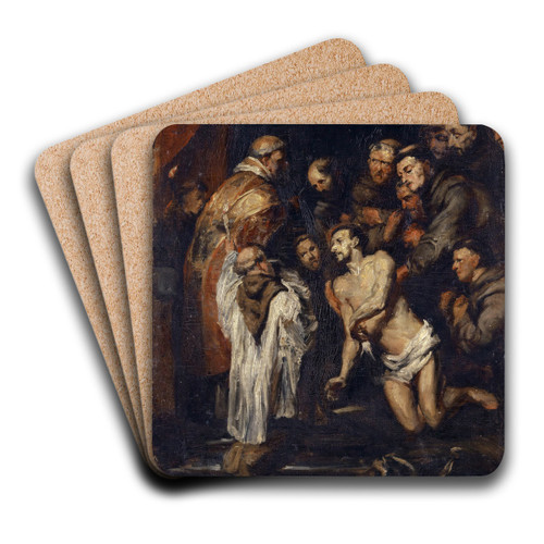 Last Communion of Saint Francis by Frank Buchser Art Drink Coaster set
