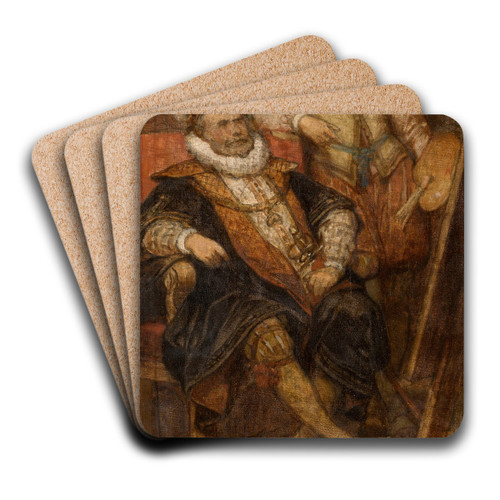 The Painter Bartholomeus Spranger in Vienna by Nicaise De Keyser Art Drink Coaster set