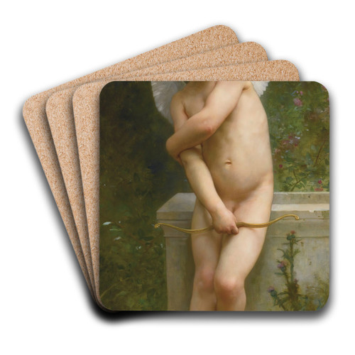 L'amour Piqu by William Bouguereau Art Drink Coaster set