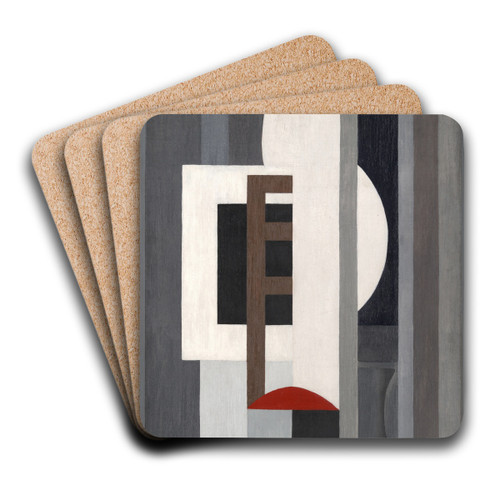 CompositionI by Ragnhild Keyser Art Drink Coaster set