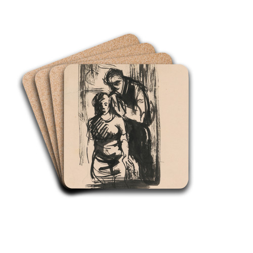 Lovers by Jn Novk Drink Coasters - set of 4