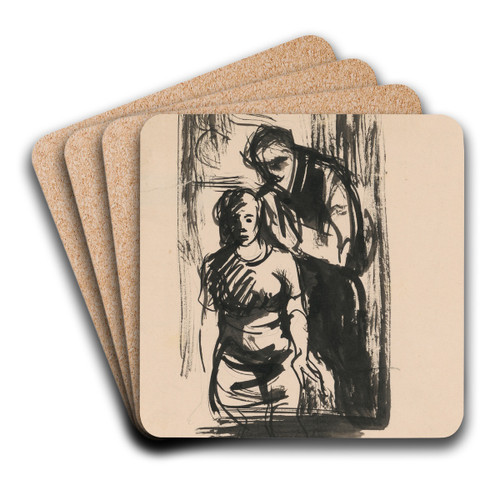 Lovers by Jn Novk Art Drink Coaster set