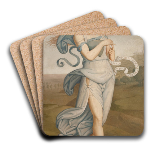 Thalia, Muse of Comedy by Godfried Guffens Art Drink Coaster set Thalia, Muse of Comedy by Godfried Guffens Art Drink Coaster set